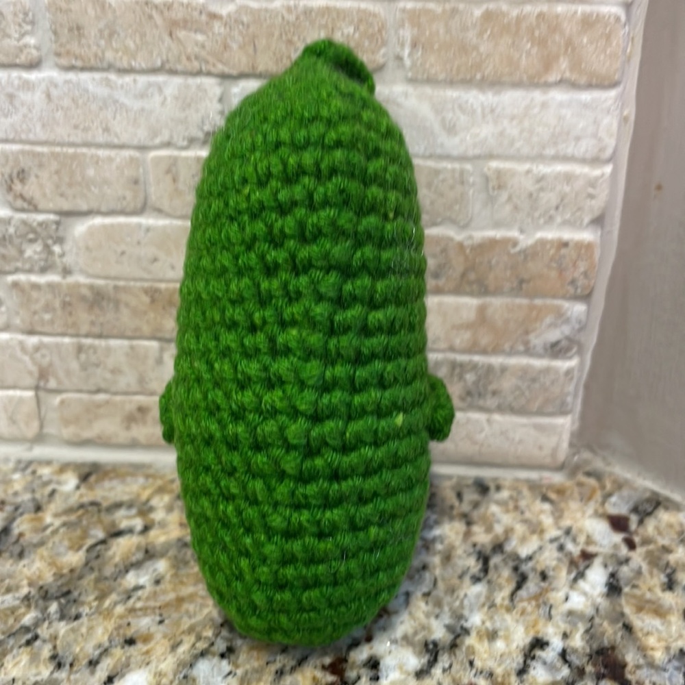 Positive Cheer Emotional Support Dill Pickle Crochet Knit - Picture 5 of 5